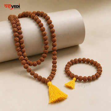Rudraksha Mala & Bracelet Combo - Divine Protection • Peace • Spiritual Power