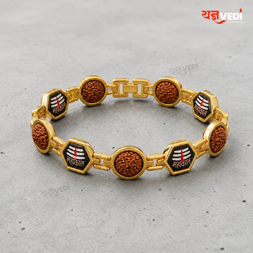Gold Plated Essential Mahakal Rudraksha Bracelet