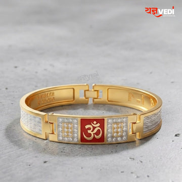 Gold & Silver Plated Essential Red Omkar Bracelet