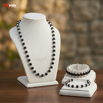 Karungali Mala + Bracelet Combo With Free Ladies Karungali Bracelet