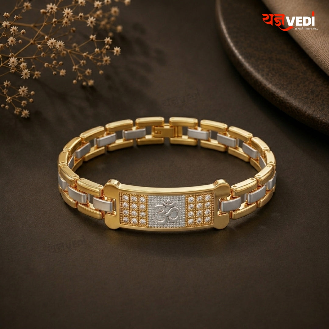 Gold & Silver Plated Essential Om Bracelet