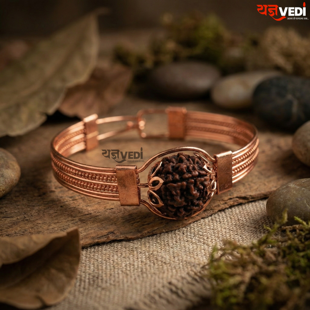 5 Mukhi Rudraksha Copper Bracelet