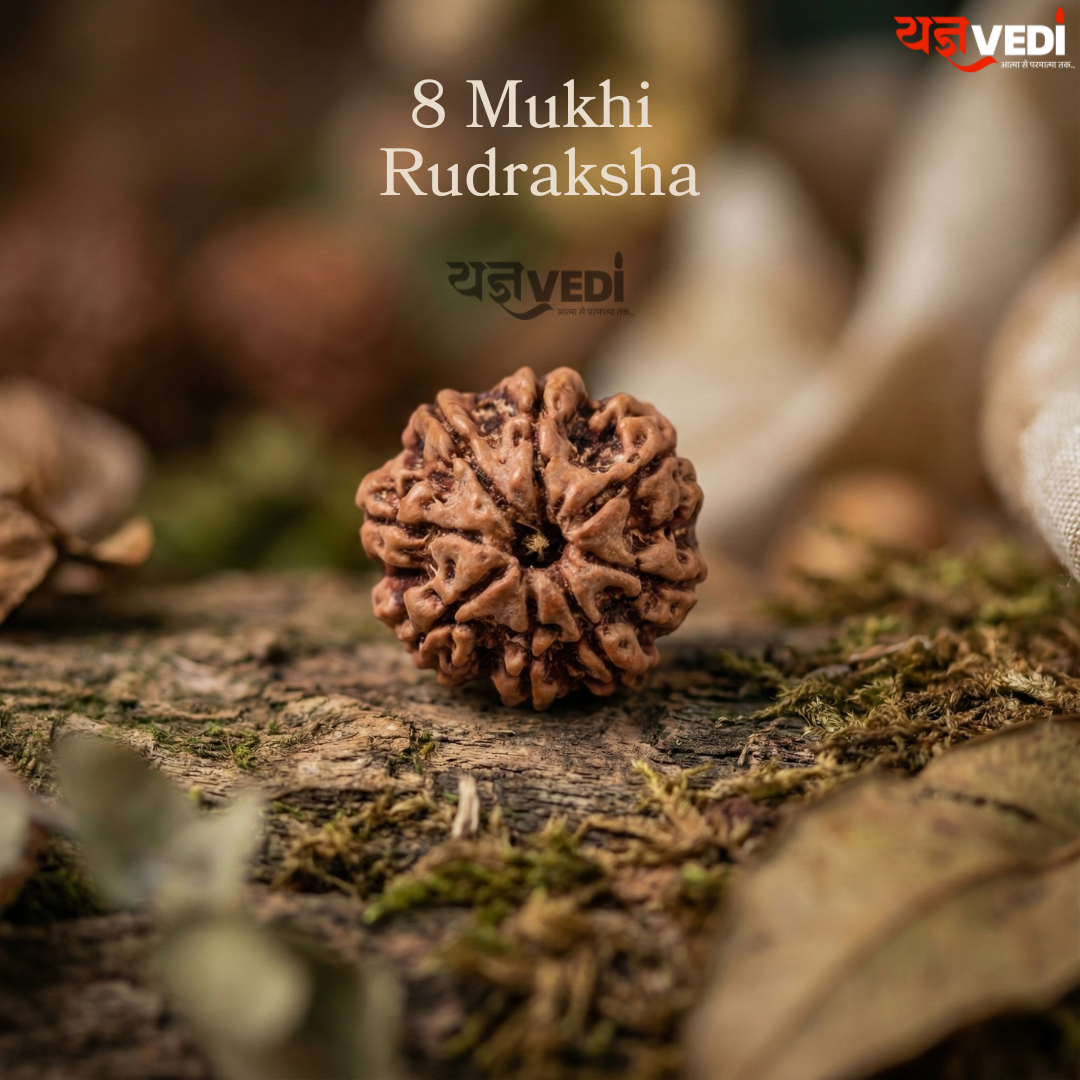 Original 8 Mukhi Nepali Rudraksha (Aath Mukhi) — Get Free 5 Mukhi Rudraksha | Yagnvedi (Limited-Time Offer)