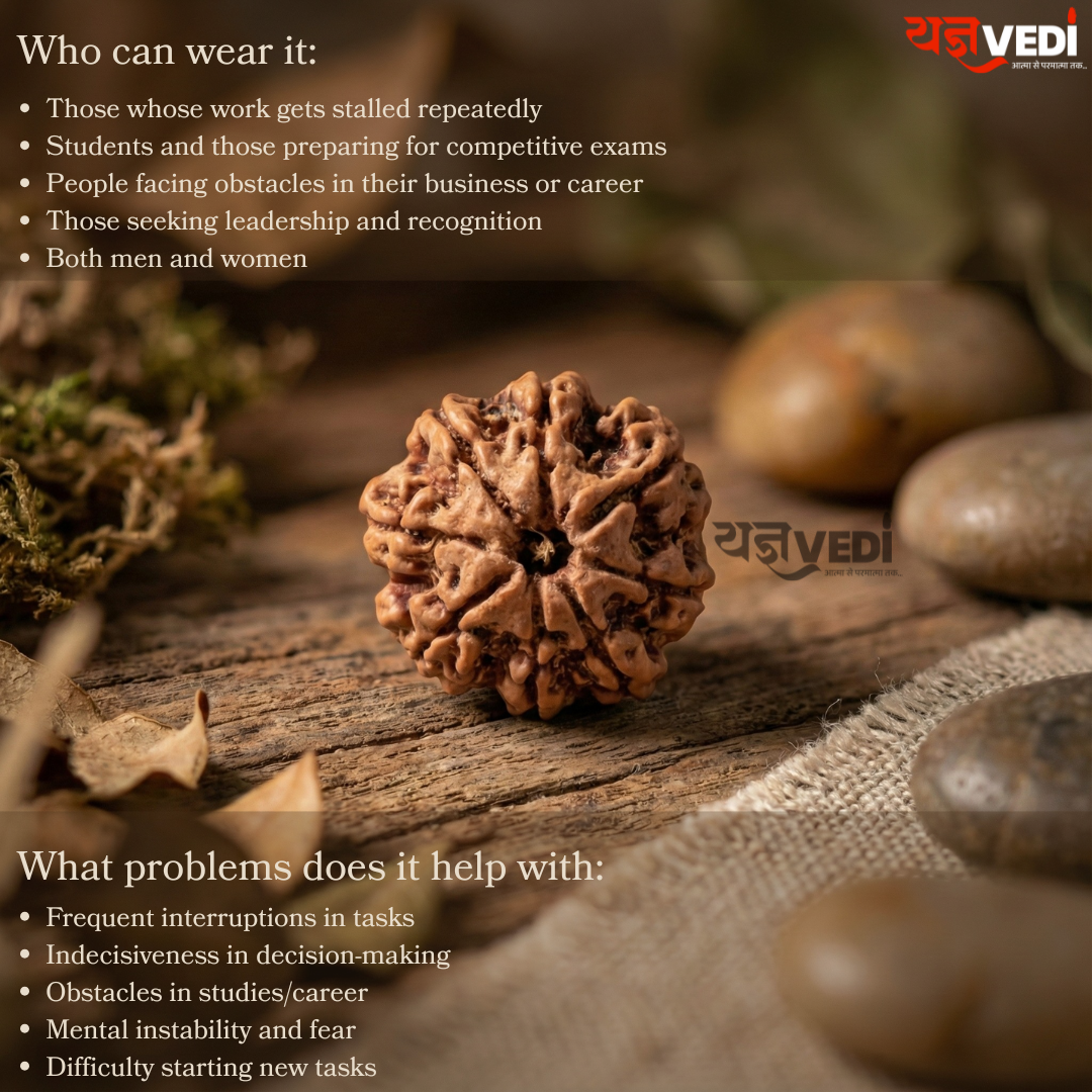 Original 8 Mukhi Nepali Rudraksha (Aath Mukhi) — Get Free 5 Mukhi Rudraksha | Yagnvedi (Limited-Time Offer)