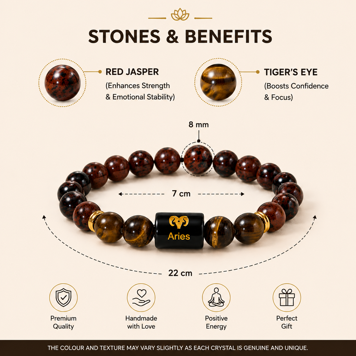 Aries (मेष राशि) Zodiac Bracelet