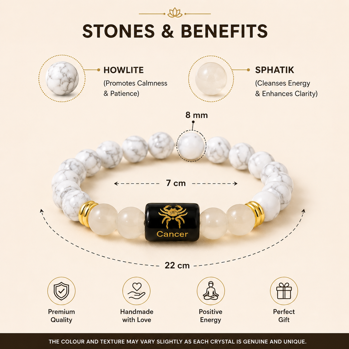 Cancer (कर्क राशि) Zodiac Bracelet