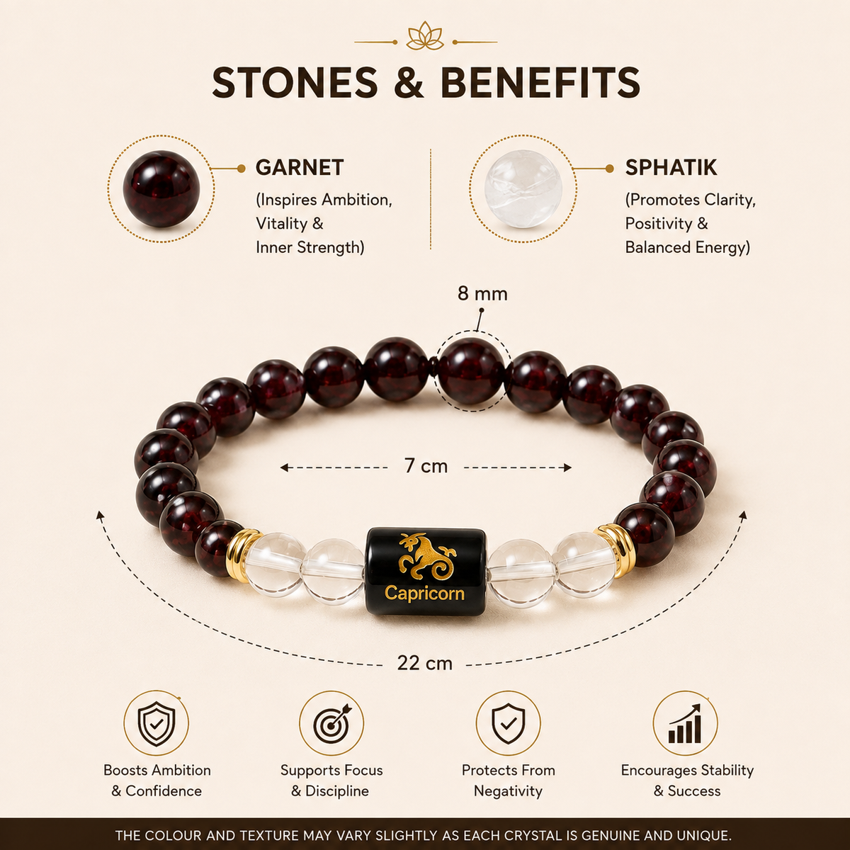 Capricorn (मकर राशि) Zodiac Bracelet