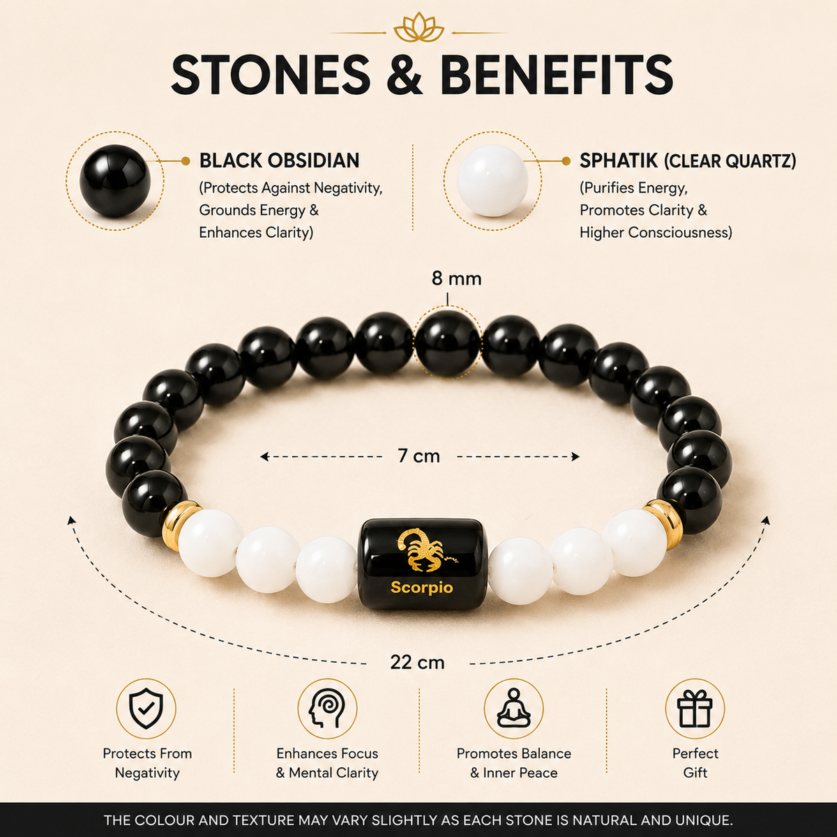Scorpio (वृश्चिक राशि) Zodiac Bracelet