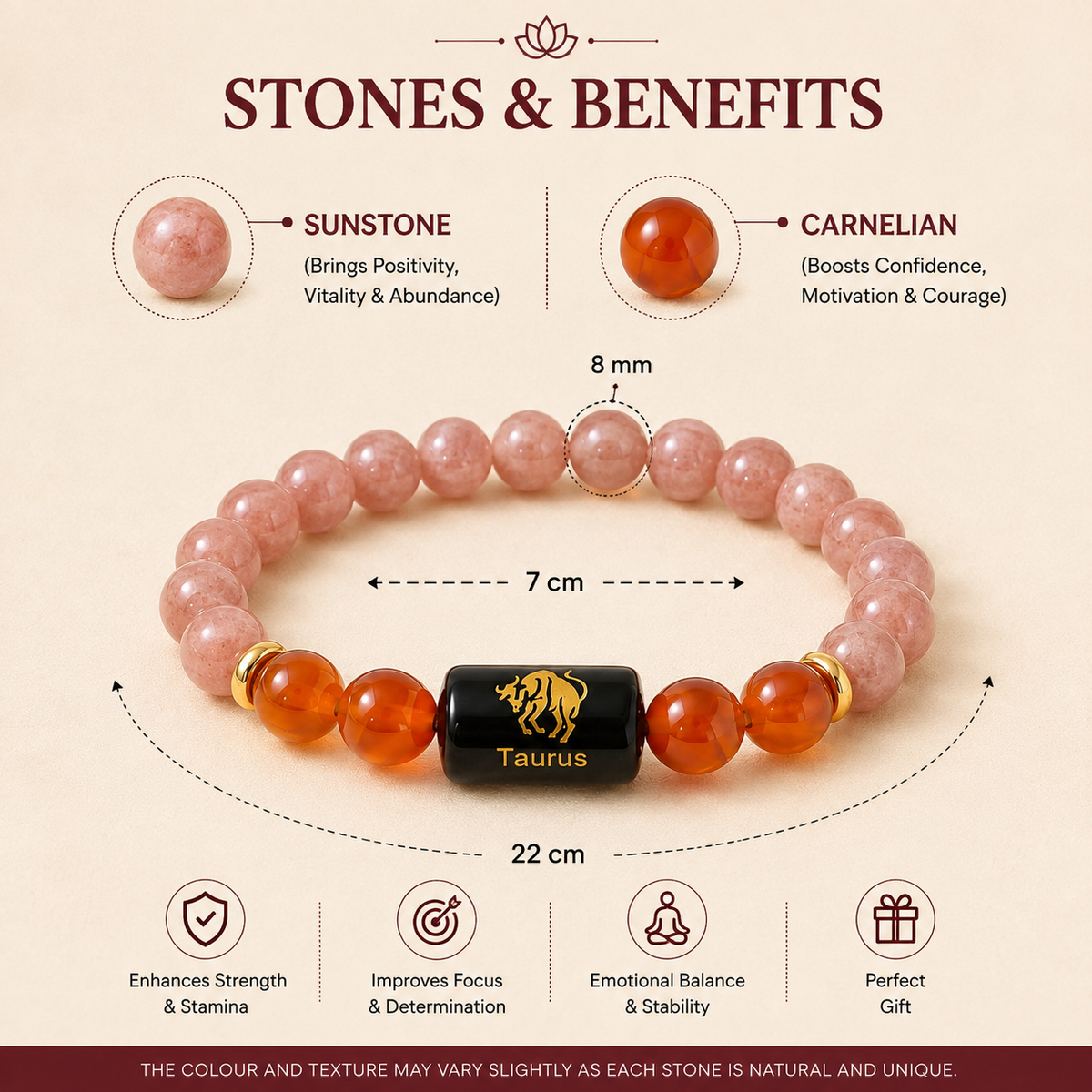 Taurus (वृषभ राशि) Zodiac Bracelet