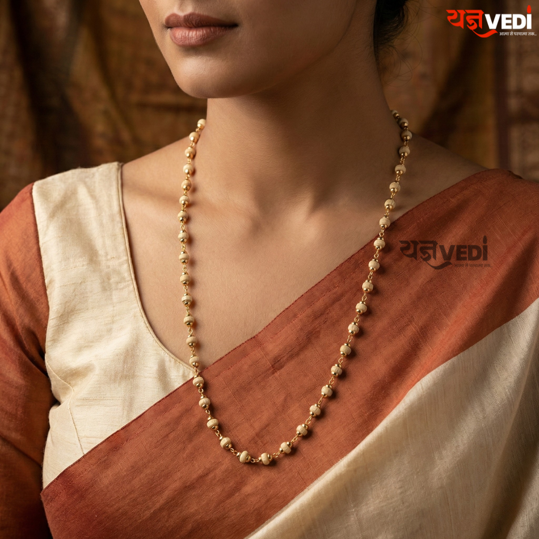 Ladies Gold Plated Tulsi Mala – Divine Grace with Elegant Beauty