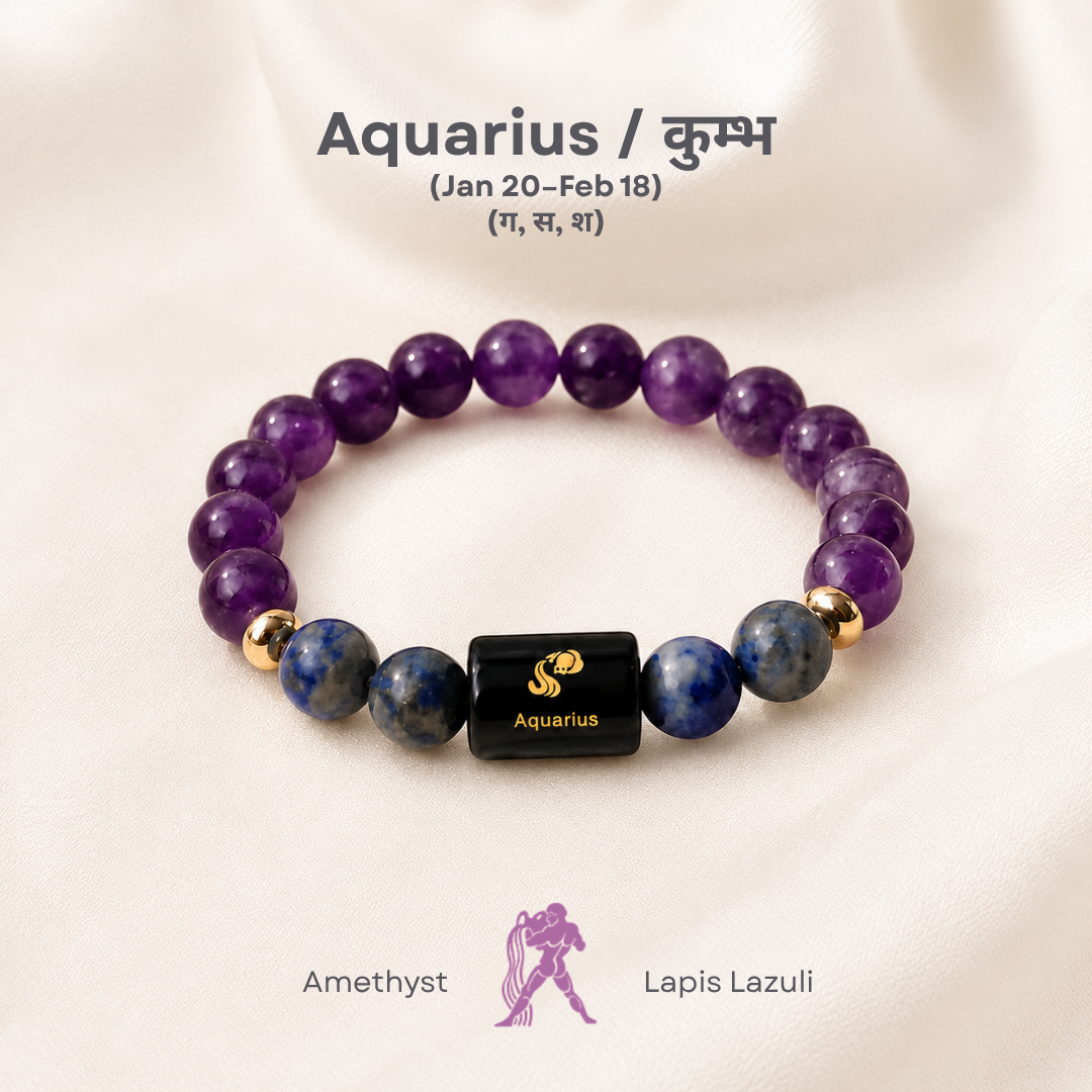 Aquarius (कुंभ राशि) Zodiac Bracelet