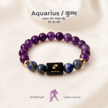 Aquarius (कुंभ राशि) Zodiac Bracelet